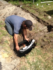 Submersible Bore ready to be covered over