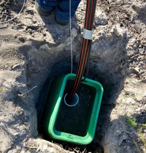 Bore pump Ellenbrook in garden